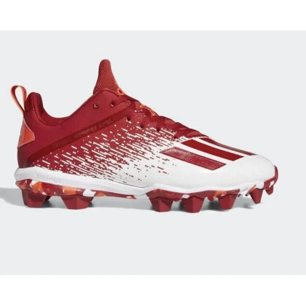 Men's Size 16‎ Adidas Adizero SPARK Mid Football Cleats Red/White EH3442